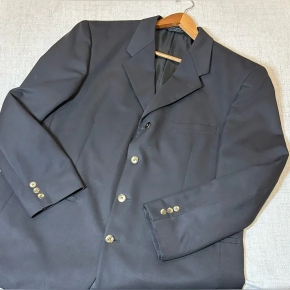 von furstenberg black men’s dinner jacket suit blazer coat w/metal buttons. 46R - Picture 7 of 15